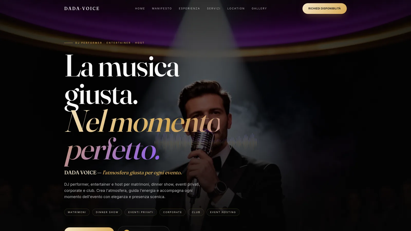 Anteprima del sito Dada Voice